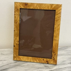 Tizo Picture Frame Handcrafted Burled Wood Photo Frame 5"X 7" Made In Italy Exc - Picture 1 of 16