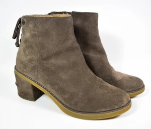 UGG Mujer Marrón Taupe Gamuza Corrina Botines Cremallera Lateral Talla 9.5 - Imagen 1 de 9