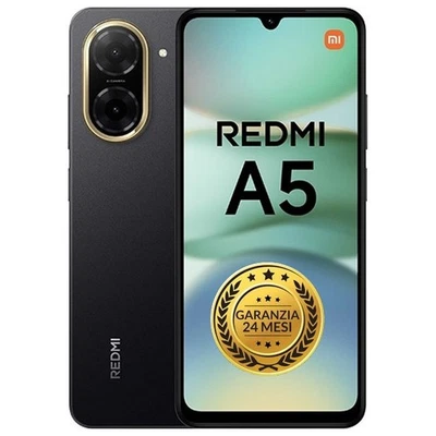 XIAOMI REDMI A5 4G (6.88") 3GB RAM 64GB MIDNIGHT BLACK SMARTPHONE GARANZIA EUR - Immagine 1 di 4