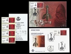 SPAIN 2025 Maximum Card FDC ATM - Toledo, Espada Tizona, sword, Cid - Picture 1 of 2