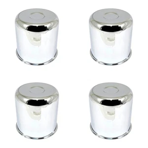4x Gorilla Chrome 4.9" OD Wheel Center Caps 8 Lug for Trucks with Steel Wheels - Picture 1 of 5