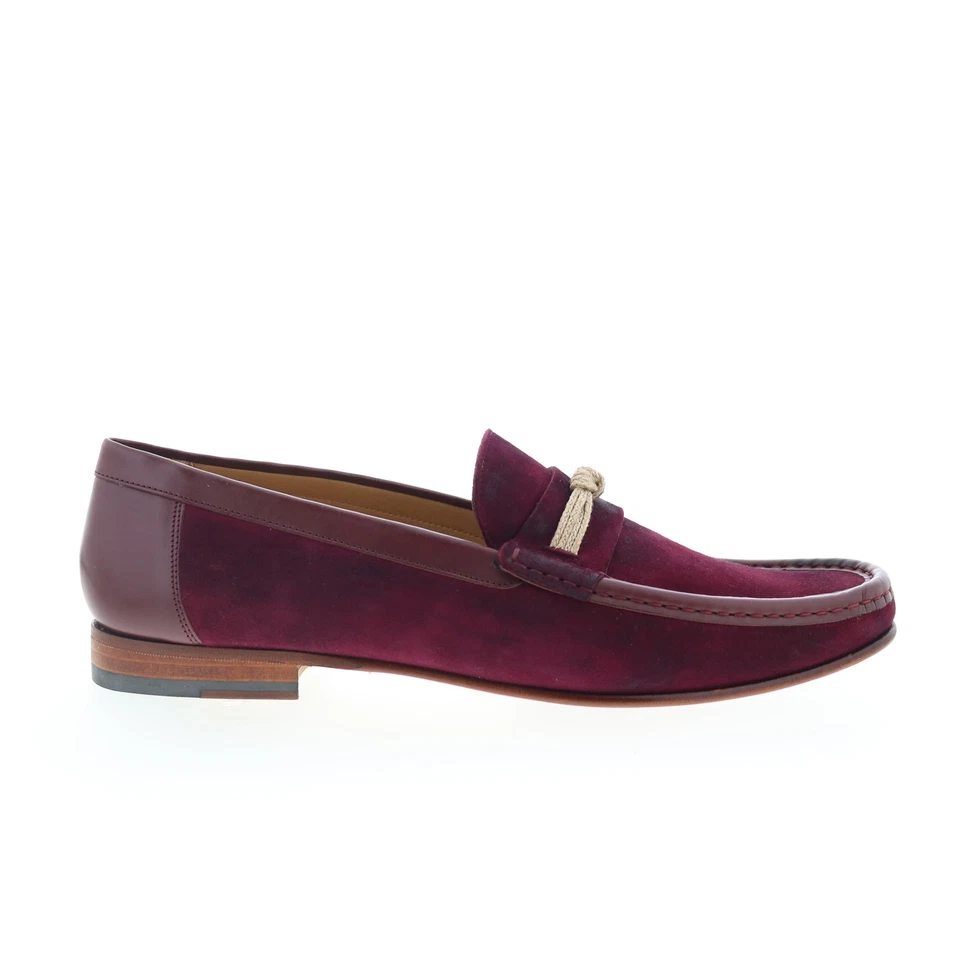 Mezlan Mez113 Mens Burgundy Suede Loafers & Slip Ons Casual Shoes 9 - Image 1 of 4
