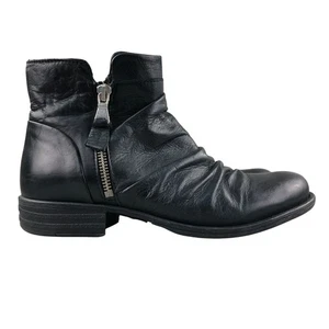 Miz Mooz Damengröße 36 (5,5-6) Lucy schwarze Leder-Stiefeletten mit seitlichem Reißverschluss und Rüschen - Bild 1 von 20