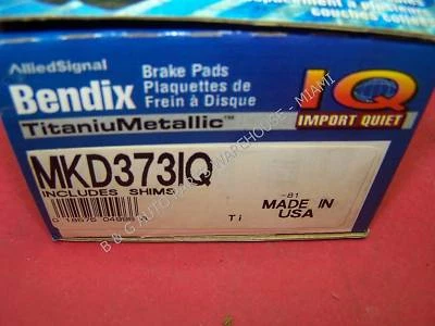 Almohadillas semi metálicas delanteras Bendix MKD389IQ para camioneta Mazda 929 Cressida Toyota EE. UU. Foto 1 de 2