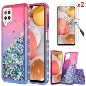Custodia telefono gomma Bling per Samsung Galaxy A12 A32 A52 5G + vetro temperato - Foto 1 di 40