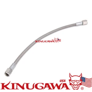 Briade Stainless Oil Feed Line -4AN AN4 7/16-20 female Made in US /23.6" - Bild 1 von 1