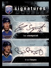 2007-08 Be A Player Signatures Duals #2SSB Lee Stempniak/Brad Boyes Blues