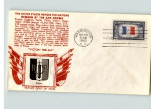 FRANKREICH, Überlaufenes Land im Zweiten Weltkrieg, Crosby Foto, 1943 FDC - Bild 1 von 1