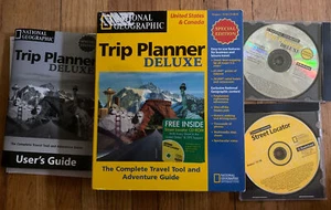 National Geographic Trip Planner Deluxe PC CD street maps parks GPS USA Canada - Picture 1 of 10