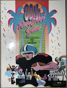 80th Rose Bowl Game Program, UCLA vs Wisconsin (Prof Sports Publications, 1994) - Picture 1 of 5