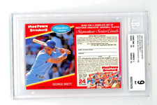 1991 MOO TOWN SNACKERS 19 GEORGE BRETT  WITH TAB BGS 9