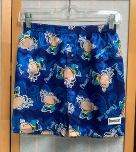 Mens/Boys Size 12 Davenport Satin Shorts Blue "Fitness Freak" - Picture 1 of 11