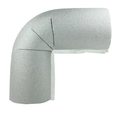 Rohrisolierung PE 90° Bogen mit 28mm Durchmesser, 13mm Isolierung selbstklebend - Bild 1 von 2
