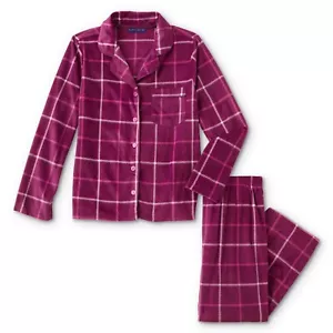 Ladies Plus Pajama Set Fleece Size 1X Purple New Simply Styled - Picture 1 of 1