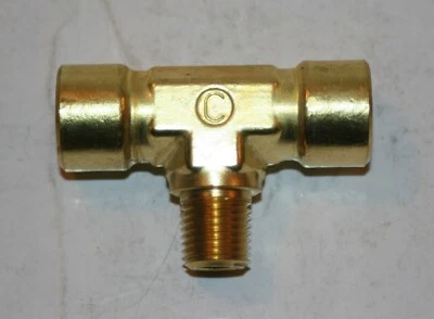 1/8" NPT Brass Pipe Fitting Branch Tee Cajon Swagelok B-2-BT - Image 1 of 2
