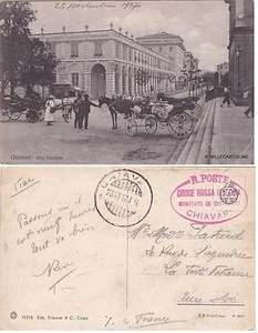 # CHIAVARI: ALLA STAZIONE 1917 con annullo R. POSTE - CROCE ROSSA IT - Picture 1 of 1