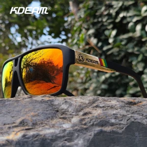 KDEAM Polarized Large Frame Sport Sunglasses Unisex Square Driving Goggles - Picture 1 of 14