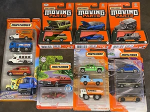 Matchbox Carded Blisterpack Model Cars: Moving Parts, 5 Pack - Picture 1 of 11
