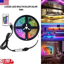 Luces De Tira LED Luz Color Casa Con Control Remoto RGB TV Para Decorar Fiesta