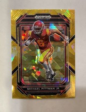 MICHAEL PITTMAN Jr 2023 Panini PRIZM Draft Picks #76 PRIZM GOLD ICE HOLO-USC SP