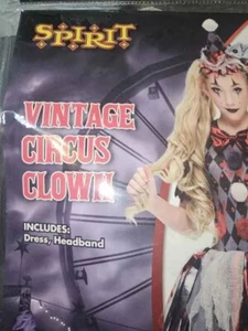 Spirit Halloween Vintage Circo Payaso Niño Niña Grande 12-14 Juegos con disfraces Gótico Miedo - Imagen 1 de 1