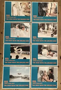 ORIGINAL JAMES BOND: MAN WITH GOLDEN GUN, SET OF 8 LOBBY CINEMA POSTERS, USA '74 - Picture 1 of 24