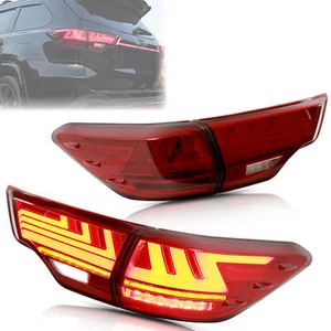 Conjunto de luces traseras LED rojas para Toyota Highlander 2014-2019 SE LE - Imagen 1 de 6