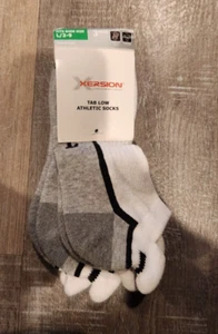 Boy's Socks Brand NEW shoe 2-9 lg 3 pair white tab low athletic xersion - Picture 1 of 1