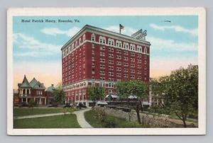 Postcard Advertising Hotel Patrick Henry Roanoke Virginia With ROOM RATES - Picture 1 of 2
