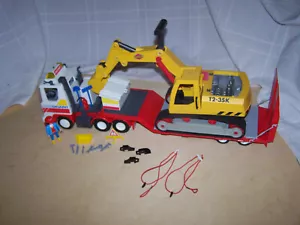 Playmobil Tieflader/ Schwertransport "Gigant" 3935 mit Bagger (defekt) - Bild 1 von 6
