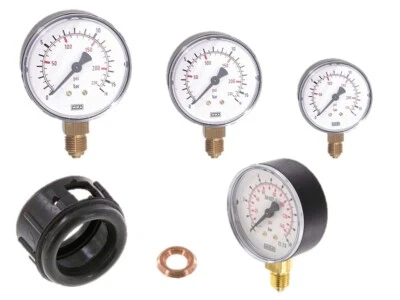 Manometer Wasser Druckluft senkrecht Pneumatik Durchmesser 40 50 63  Druckmesser - Bild 1 von 4