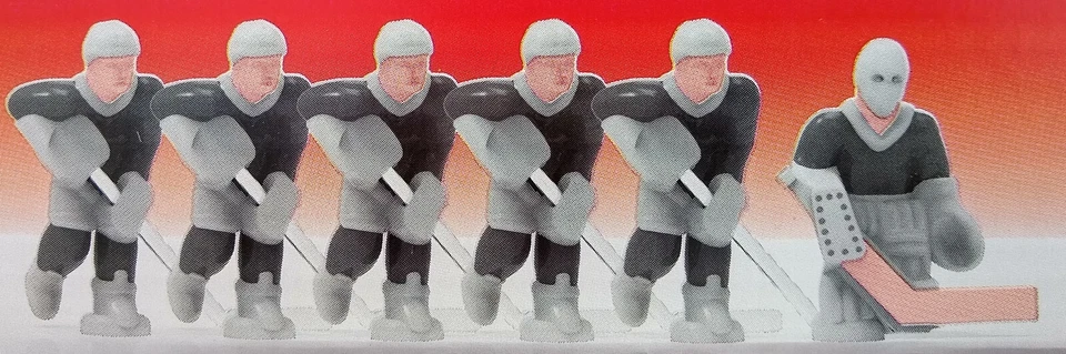 Toppers para pasteles de cumpleaños para jugadores de hockey sobre hielo - 6 jugadores (grises y negros) envío y devolución gratuitos Foto 1 de 1