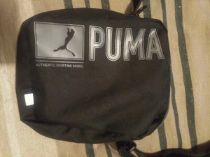 Small Puma Shoulder Bag Black with Silver print - Picture 1 of 3