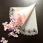 50pcs Laser Hollow Paper Cones Paper Petals Confetti Light Wedding Cones
