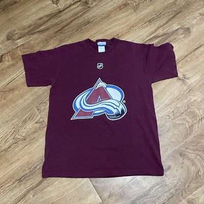 Camiseta deportiva Colorado Avalache Hejduk 23 púrpura para hombre mediana hockey sobre hielo equipo de la NHL Foto 1 de 4