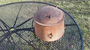 Antiker gusseiserner Cowboy Wasserkocher drei Beine - Bild 1 von 9