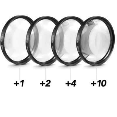 A&R PHOTO 4 piece Close Up Filters +1 2 4 10 For Nikon P510 P520 P530 P540 Macro - Image 1 of 4