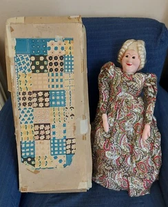 Vintage USSR Grandmother Tea Cozy Samovar Doll Toy 55cm КРУГОЗОР Moscow + Box - Picture 1 of 23
