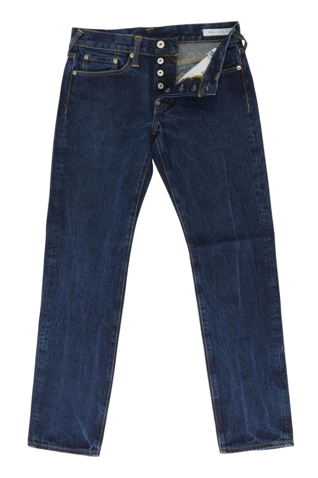 EVISU GENES Damen Jeans Hose W30 blau dunkelblau dark denim gerade - Bild 1 von 4