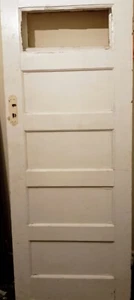 Reclaimed 1930 Interior Top Glazed 4 panel pine doors( For Refurbish 4 For Sale) - Picture 1 of 21