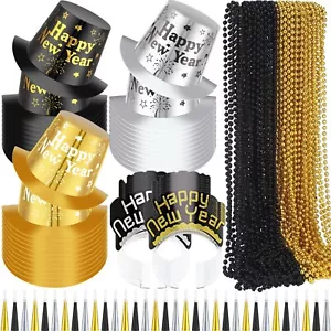 180 Pcs Bulk 2025 New Years Eve Party Supplies New Years Hats Headband Tiara ... - Picture 1 of 7