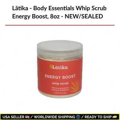 Lātika - Body Essentials Whip Scrub Energy Boost, 8oz - NEW/SEALED - Image 1 of 4