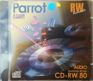 RARE PARROT CD-RW 80 AUDIO 80 min Blank CD-RW Digital Audio For Music Only - Zdjęcie 1 z 6