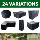 PROTECTIVE GARDEN FURNITURE COVER WEATHERPROOF OUTDOOR RATTAN PATIO TABLE BLACK