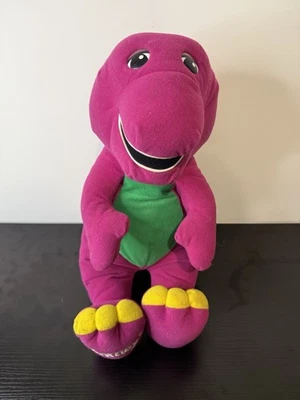 Peluche de dinosaurio púrpura Talking Barney Playskool 1992 vintage FUNCIONA Foto 1 de 4