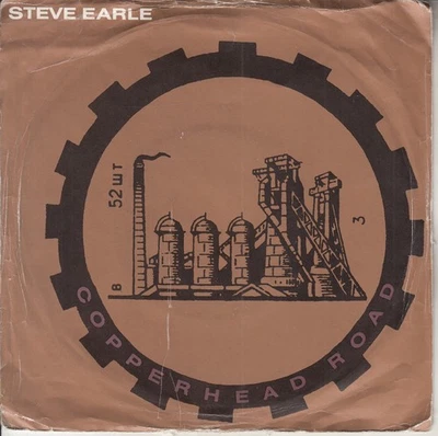 STEVE EARLE  Copperhead Road PICTURE SLEEVE 7" 45 rpm vinyl record RARE! - Image 1 of 4