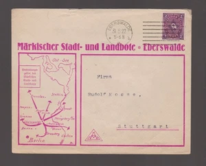 Decorative company letter DR EF Mi.191 from Eberswalde 1922 used - Picture 1 of 1