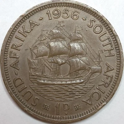 1956 South Africa 1 Penny (Lot#1) - Image 1 of 2