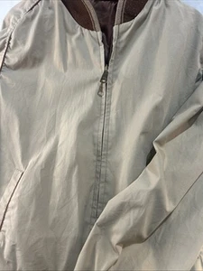 Vintage Reversible Bomber Jacket Brown Tan Men’s Size L - Picture 1 of 14