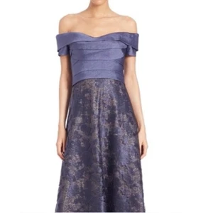 Rene Ruiz Kleid Dress Collection Schulterfrei Mutter Braut Bräutigam Formell Blau - Bild 1 von 11